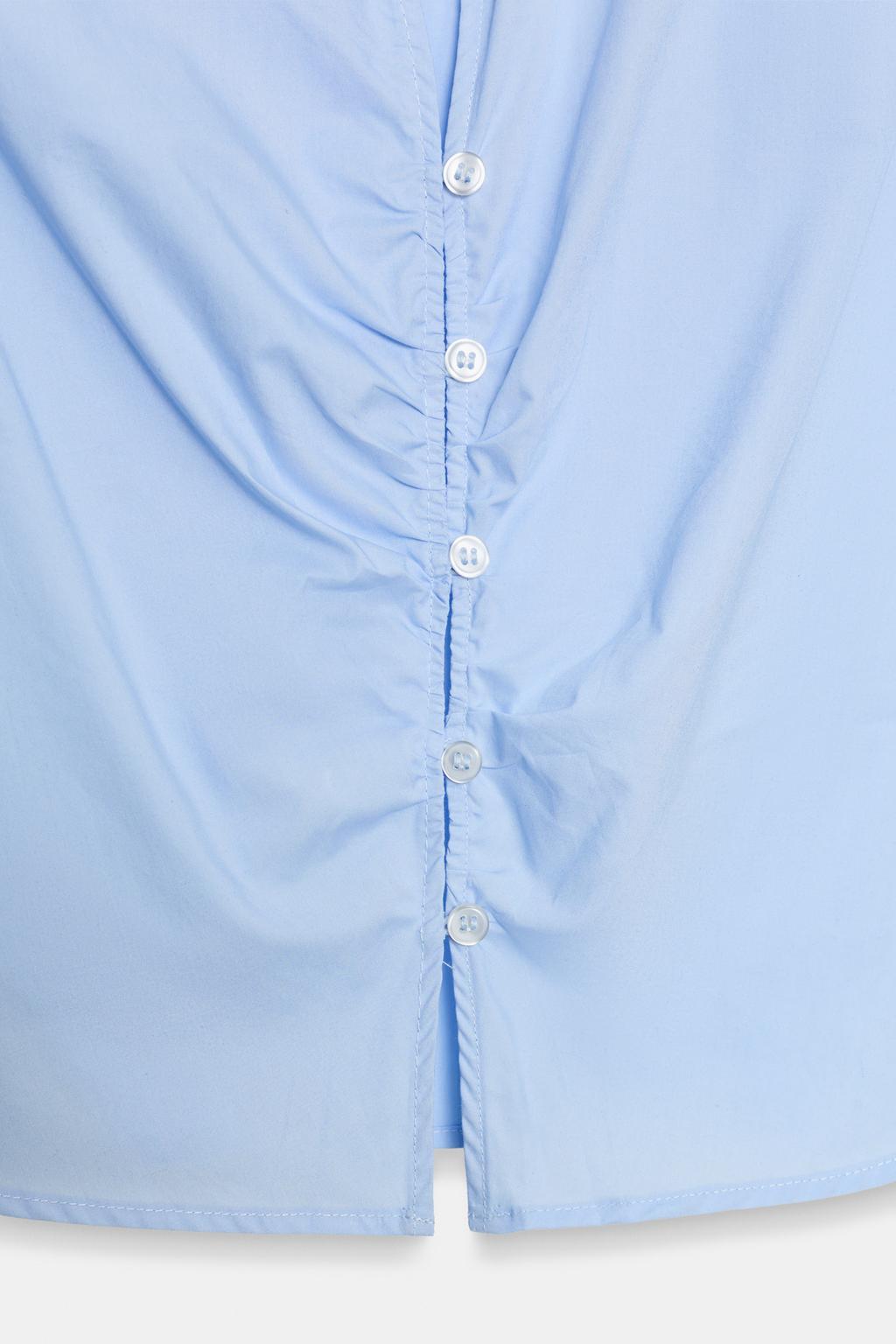 ПРИТАЛЕННАЯ РУБАШКА СО СБОРКАМИ