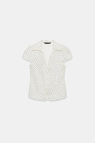 Приталенная рубашка со сборками- Заказать в России