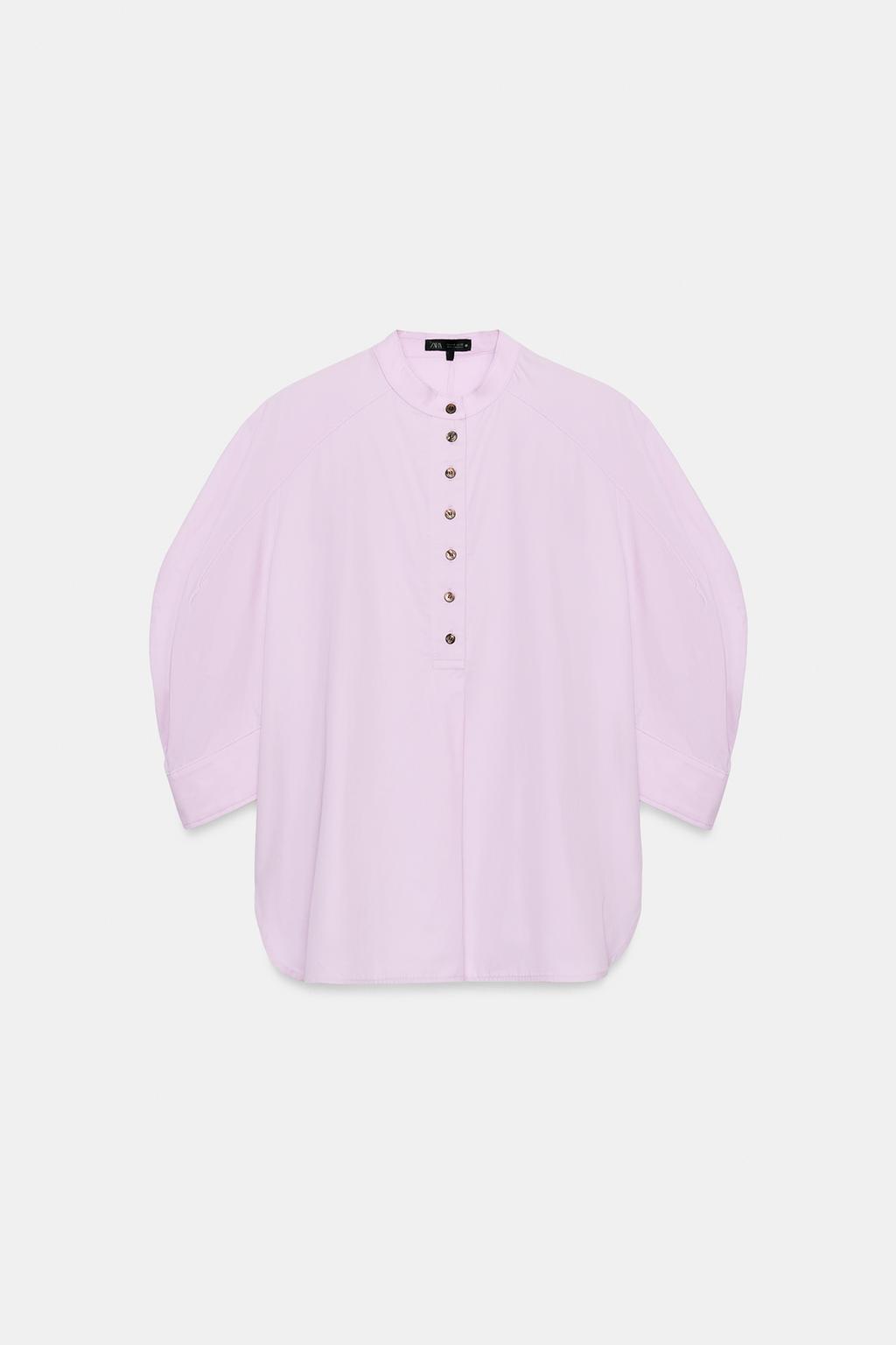 РУБАШКА С ОБЪЕМНЫМИ РУКАВАМИ ZW COLLECTION