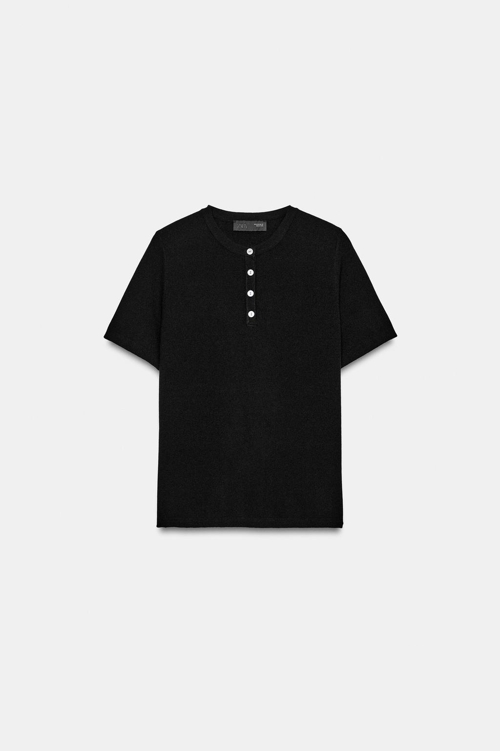 ТРИКОТАЖНЫЙ ТОП С ПУГОВИЦАМИ