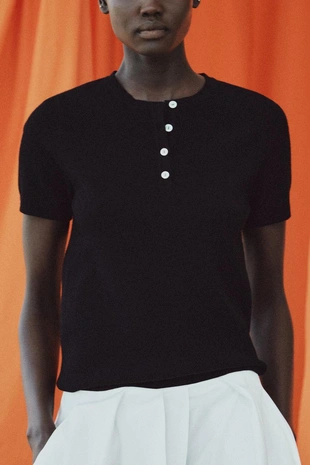 Трикотажный топ с пуговицами