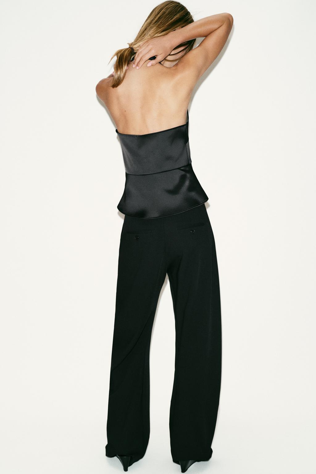 АТЛАСНЫЙ ТОП С ГОРЛОВИНОЙ ХАЛТЕР