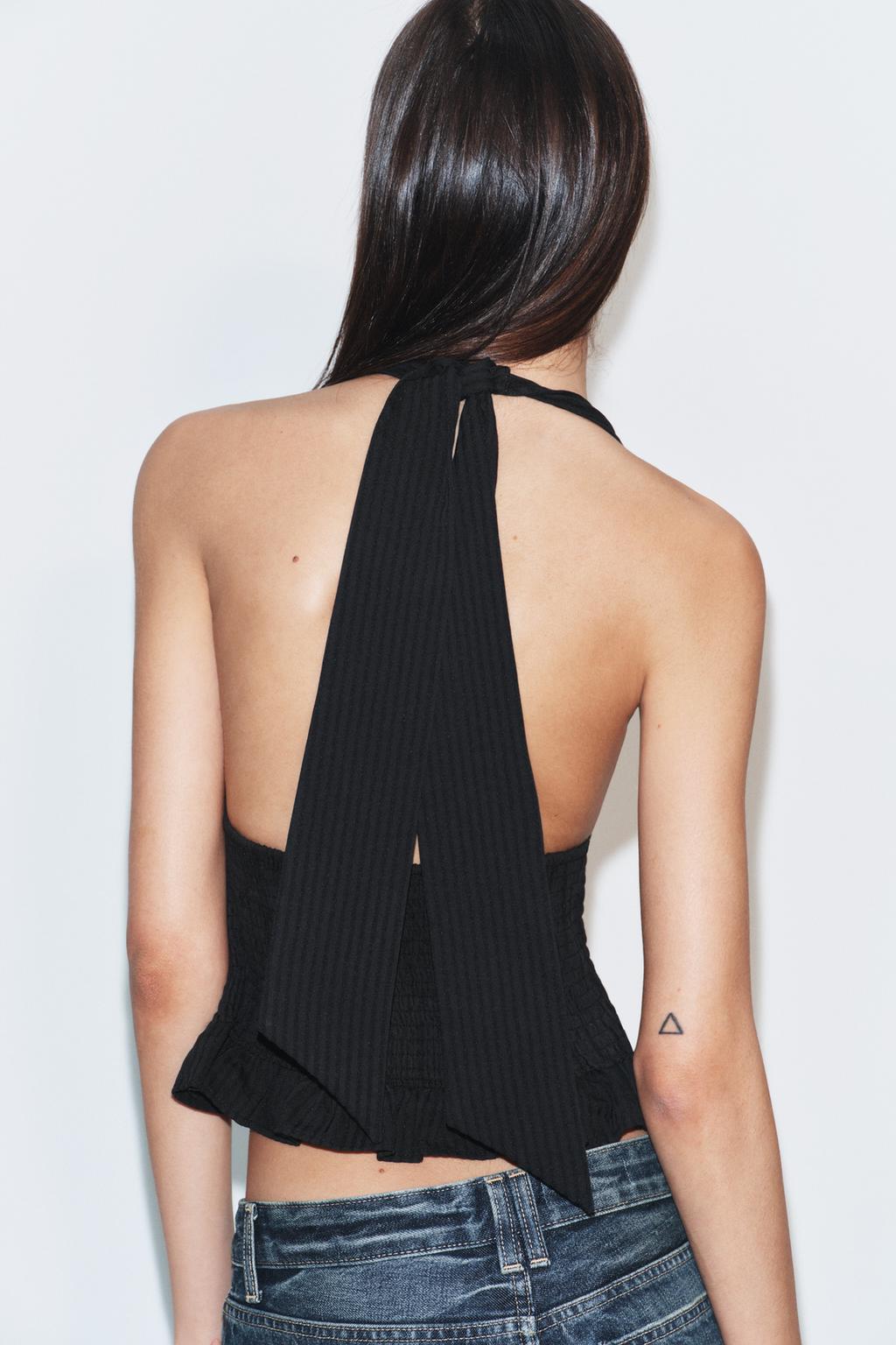 ТОП С ГОРЛОВИНОЙ ХАЛТЕР И ПУГОВИЦАМИ