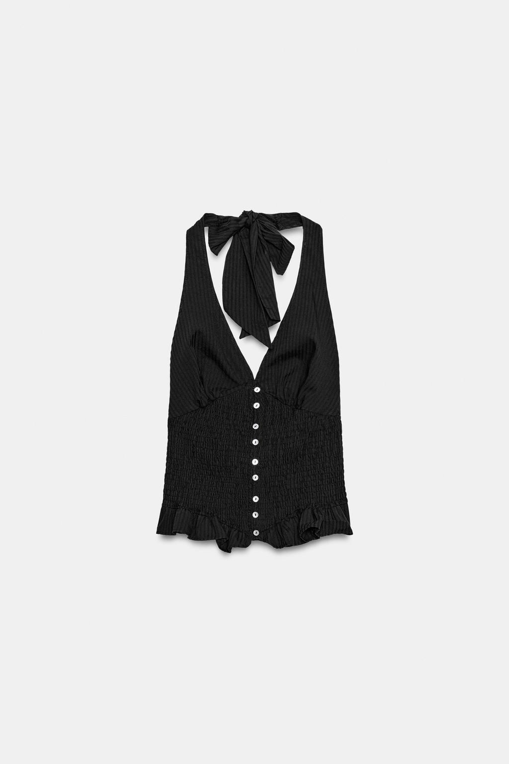 ТОП С ГОРЛОВИНОЙ ХАЛТЕР И ПУГОВИЦАМИ