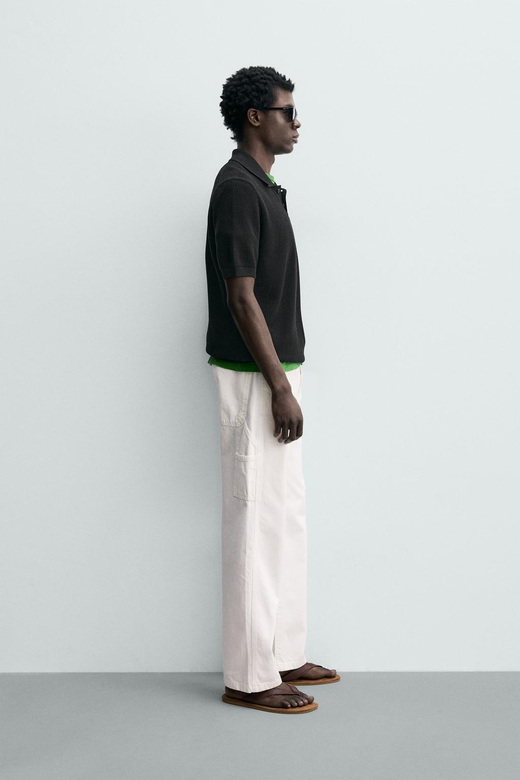 ПОЛО ИЗ РЕЛЬЕФНОГО ТРИКОТАЖА КЛАССИЧЕСКОГО КРОЯ