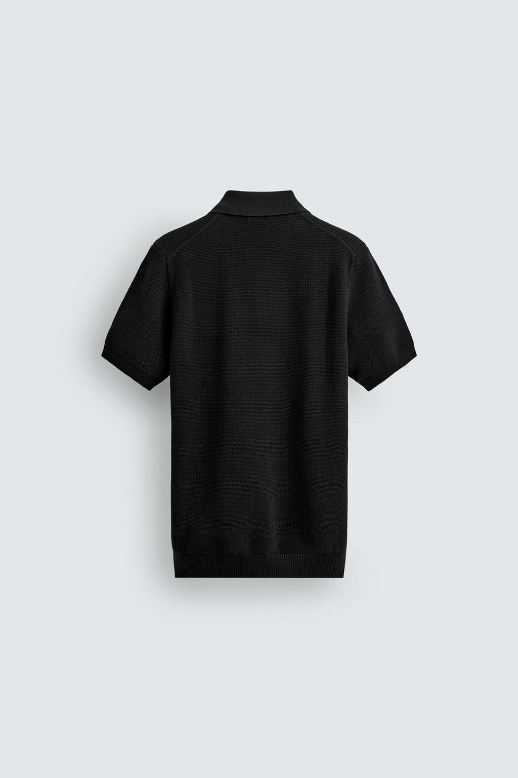 ПОЛО ИЗ РЕЛЬЕФНОГО ТРИКОТАЖА КЛАССИЧЕСКОГО КРОЯ