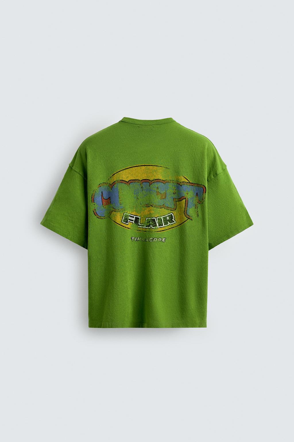 ФУТБОЛКА RELAXED FIT С ПРИНТАМИ И ЭФФЕКТОМ ПОТЕРТОСТИ