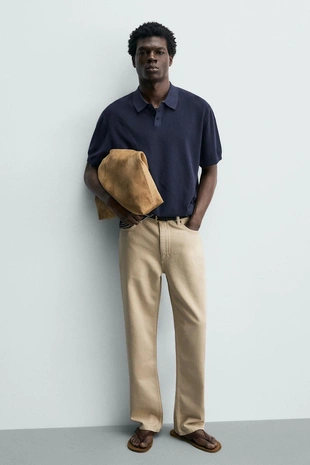 Поло из хлопка пике классического кроя- Заказать в России