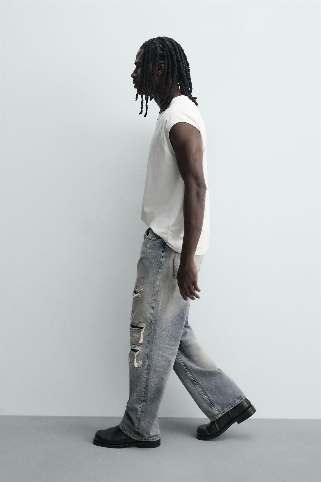 СВОБОДНЫЕ ДЖИНСЫ С РАЗРЕЗАМИ