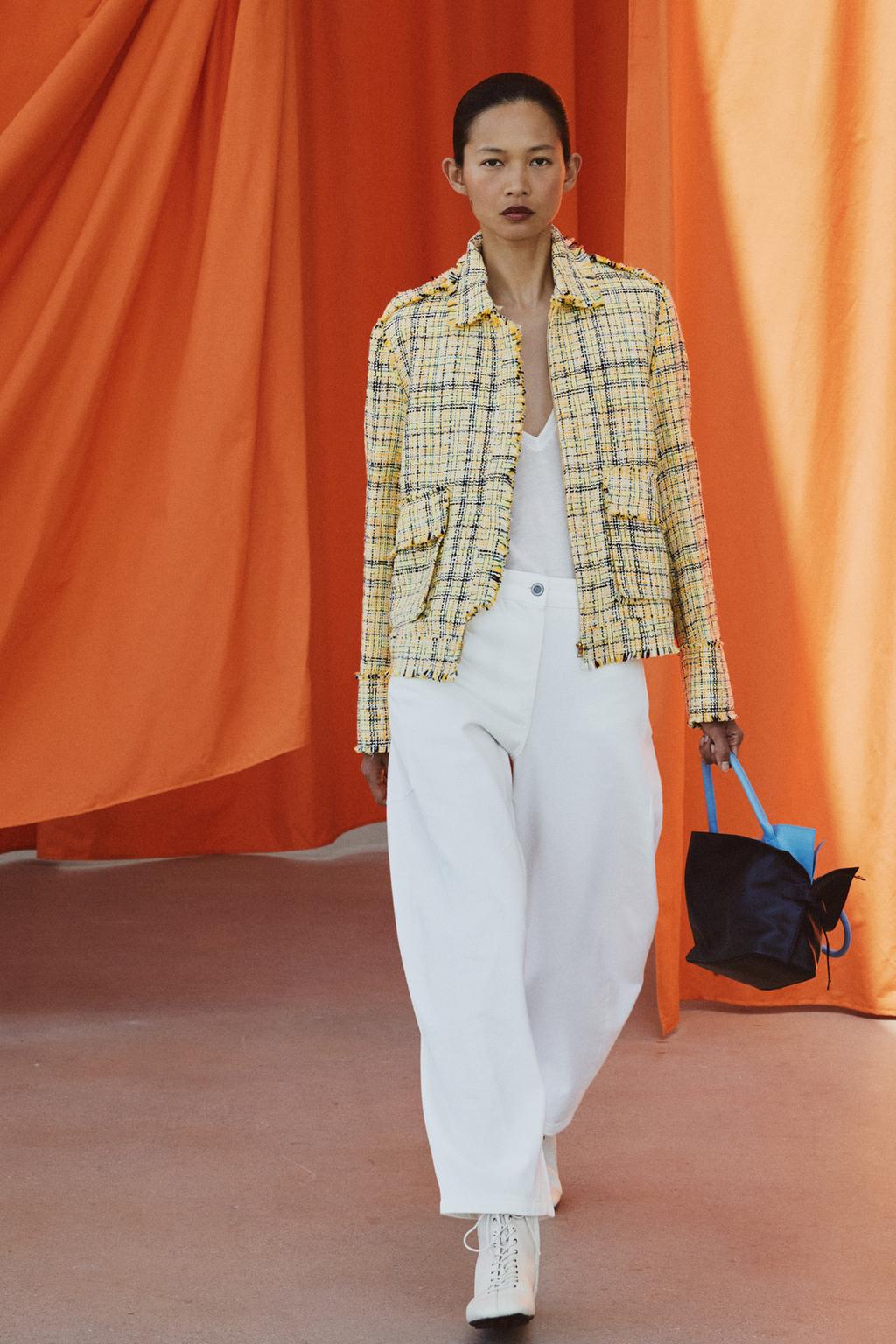 ТКАНЕВАЯ КУРТКА В КЛЕТКУ — ZW COLLECTION