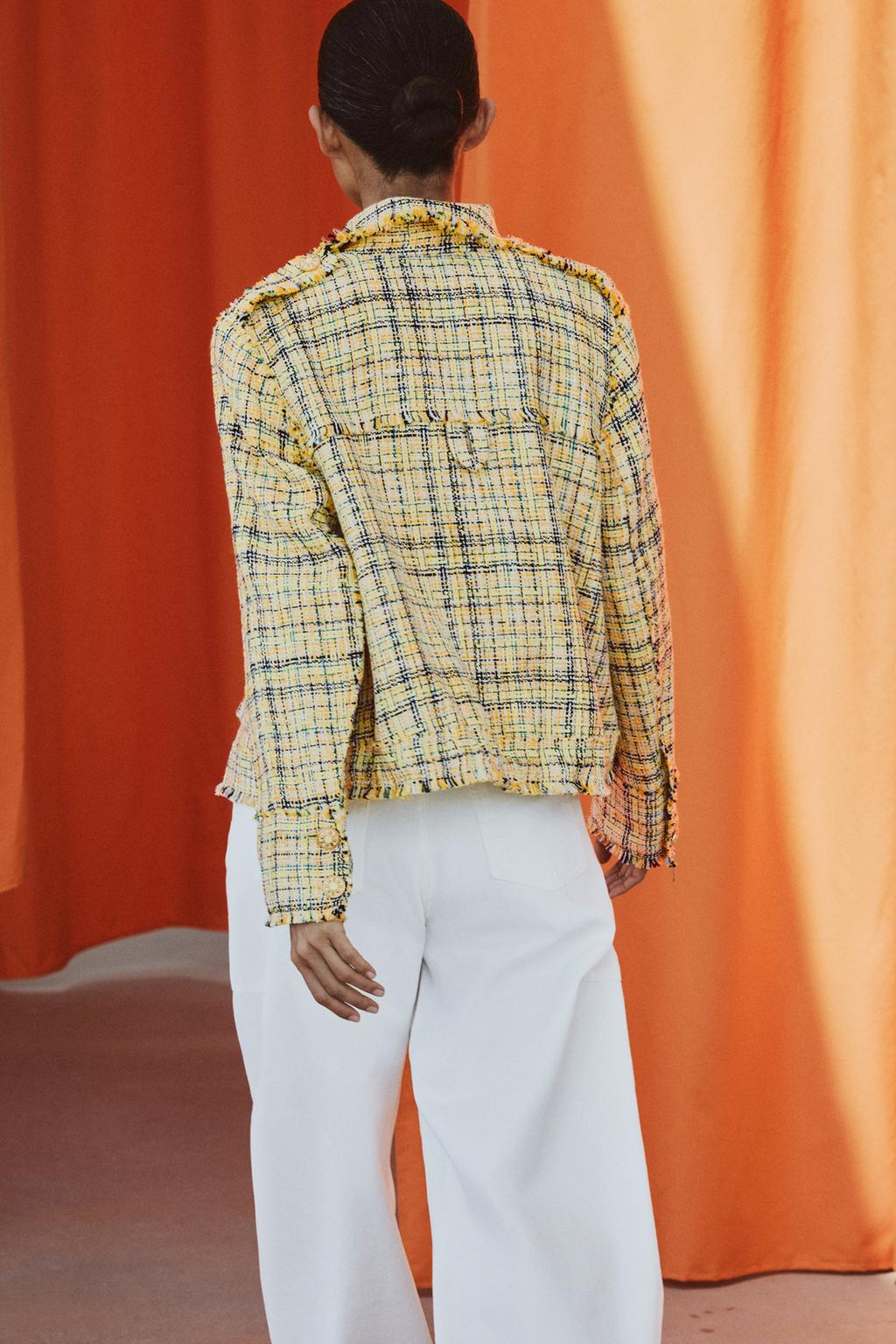 ТКАНЕВАЯ КУРТКА В КЛЕТКУ — ZW COLLECTION