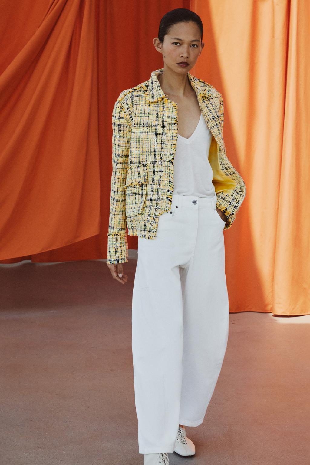 ТКАНЕВАЯ КУРТКА В КЛЕТКУ — ZW COLLECTION