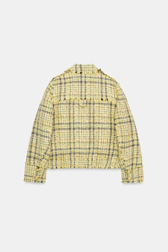 ТКАНЕВАЯ КУРТКА В КЛЕТКУ — коллекция Zara «ZW»