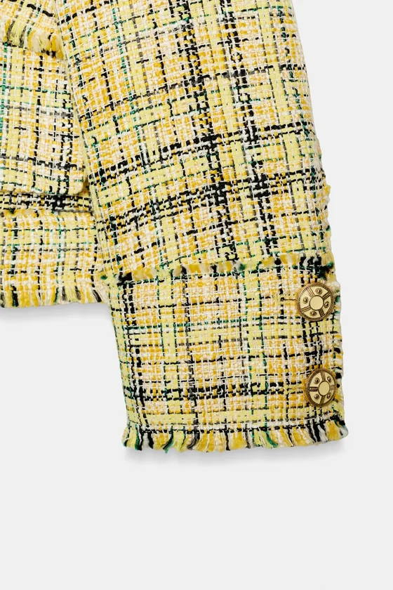 ТКАНЕВАЯ КУРТКА В КЛЕТКУ — коллекция Zara «ZW»