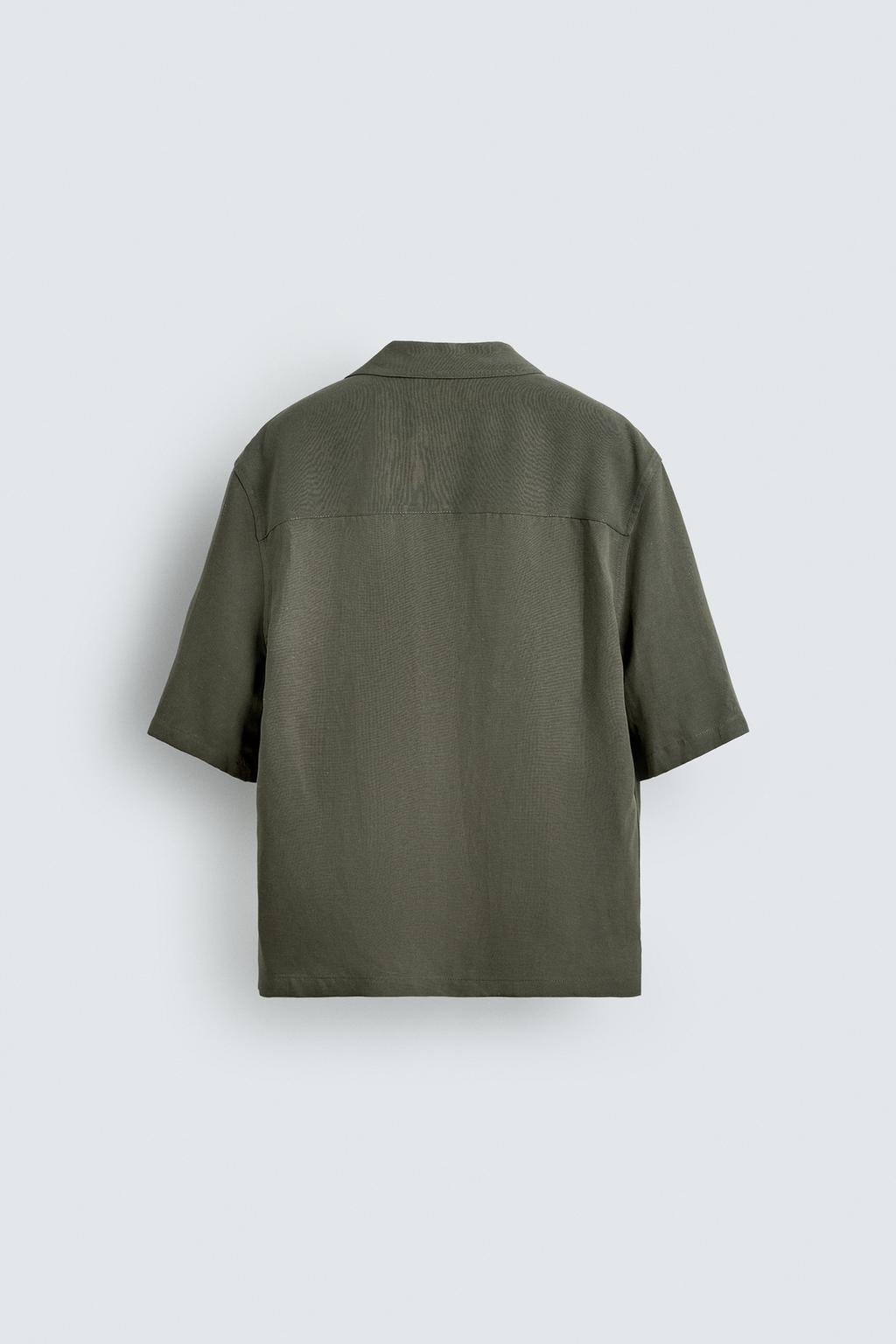 РУБАШКА-КИМОНО ИЗ ВИСКОЗЫ И ЛЬНА