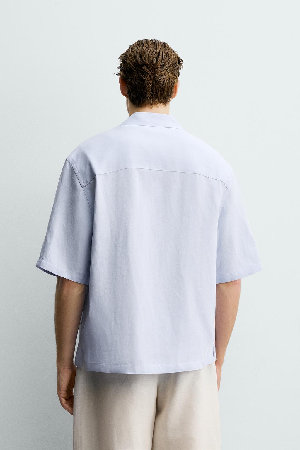 РУБАШКА-КИМОНО ИЗ ВИСКОЗЫ И ЛЬНА