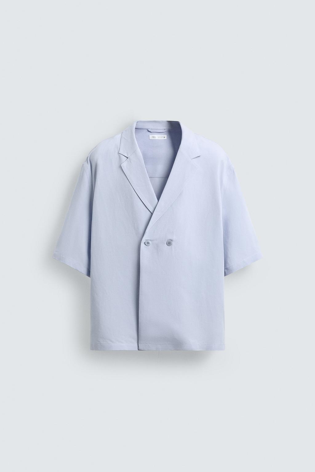 РУБАШКА-КИМОНО ИЗ ВИСКОЗЫ И ЛЬНА