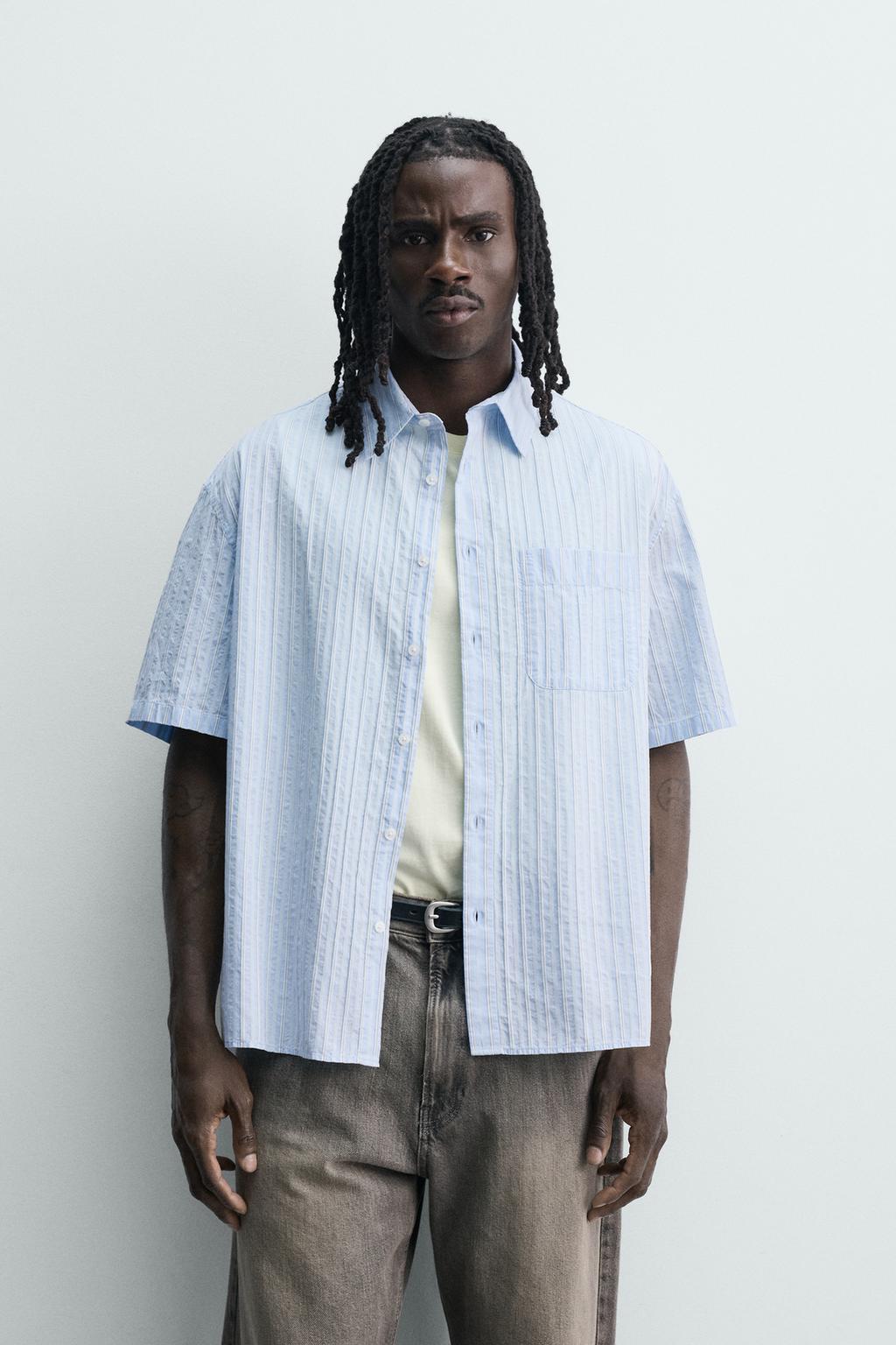 РУБАШКА BOXY FIT В ПОЛОСКУ