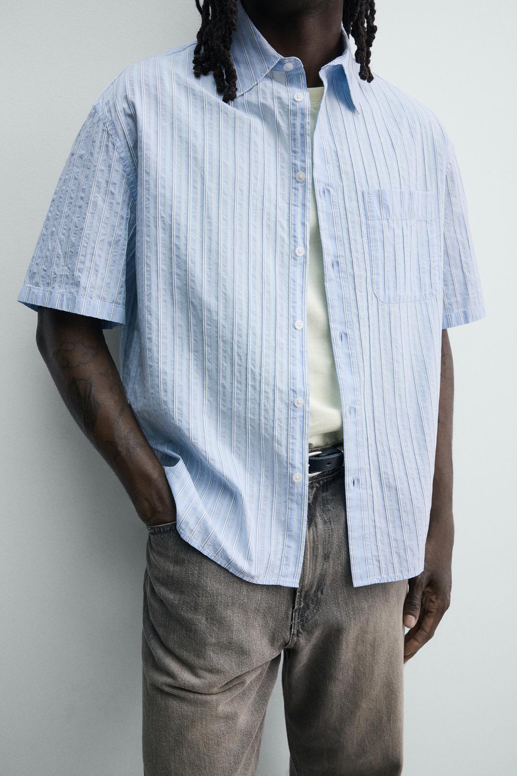 РУБАШКА BOXY FIT В ПОЛОСКУ