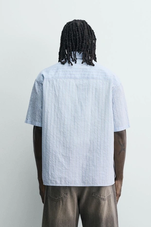 Рубашка Boxy Fit в полоску- Заказать в России