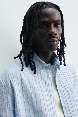 Рубашка Boxy Fit в полоску- Заказать в России