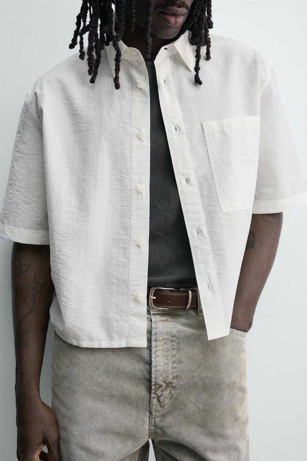 РУБАШКА BOXY FIT С КАРМАНОМ