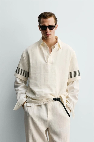 Поло из 100% льна- Заказать в России