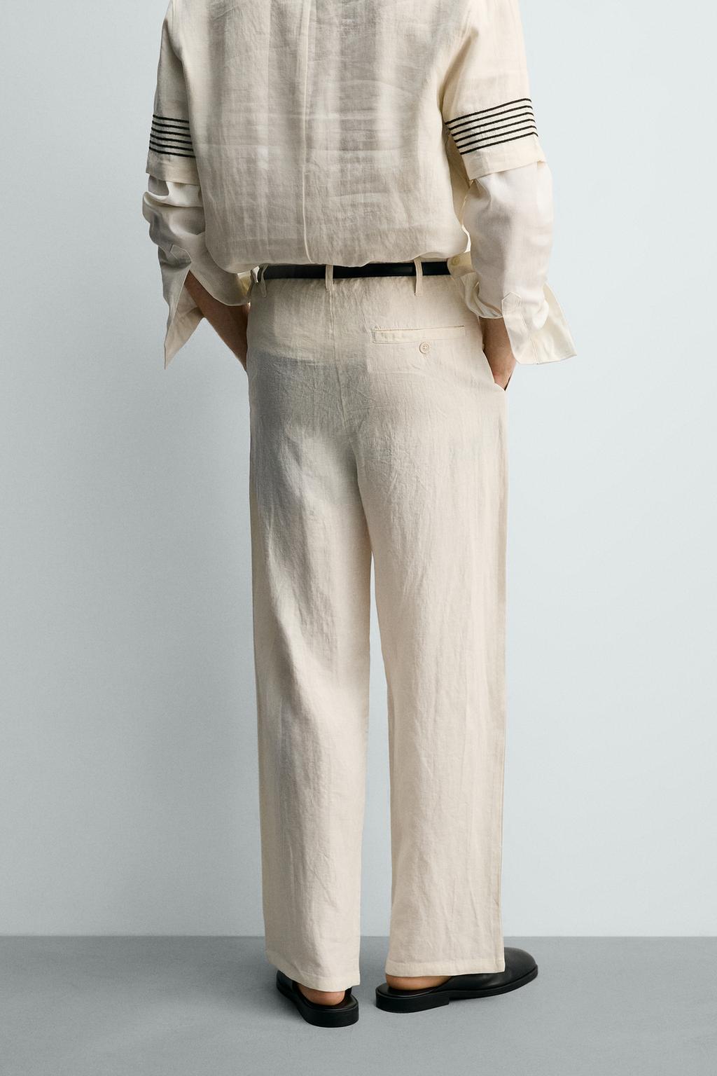 БРЮКИ СВОБОДНОГО КРОЯ ИЗ 100% ЛЬНА