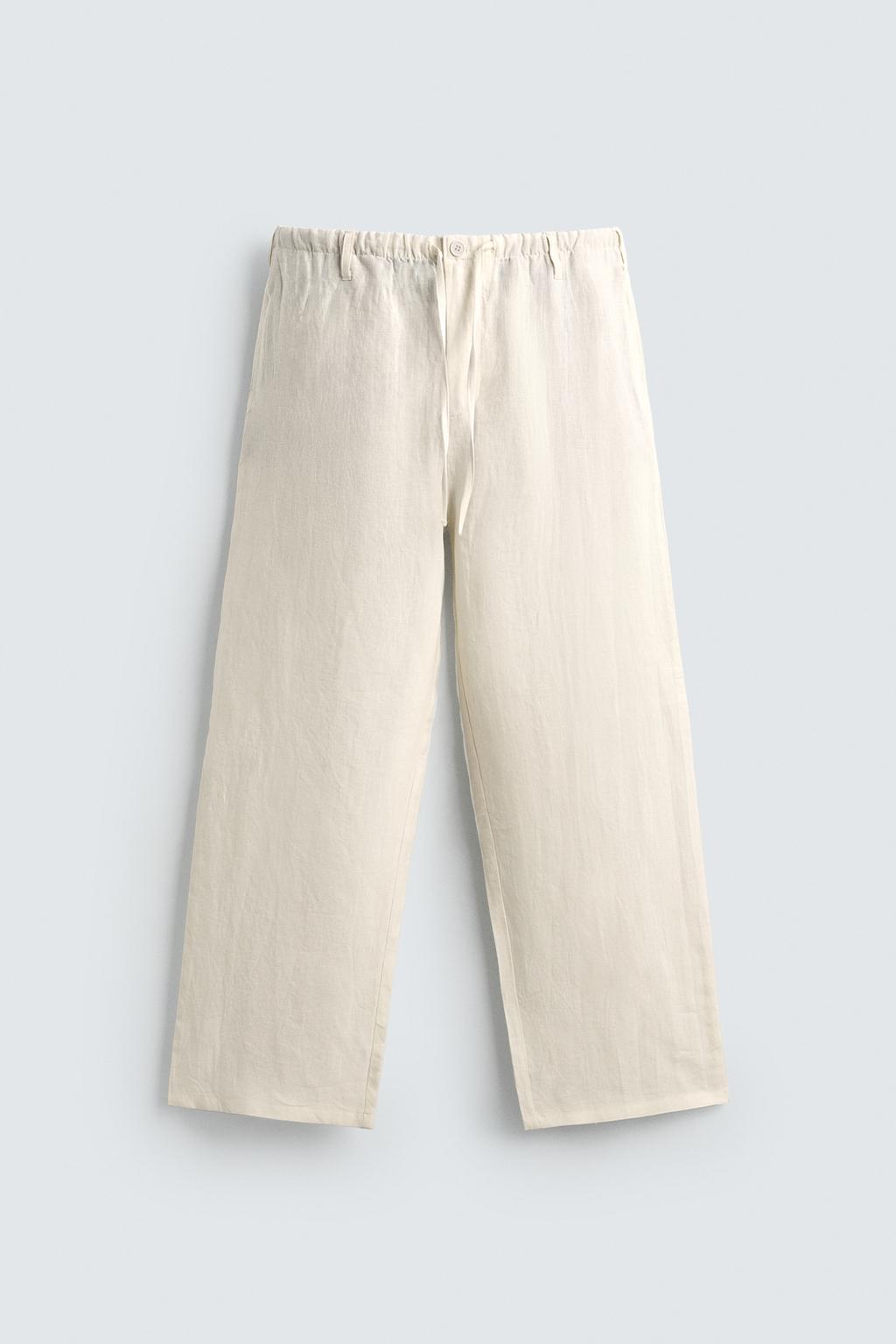 БРЮКИ СВОБОДНОГО КРОЯ ИЗ 100% ЛЬНА