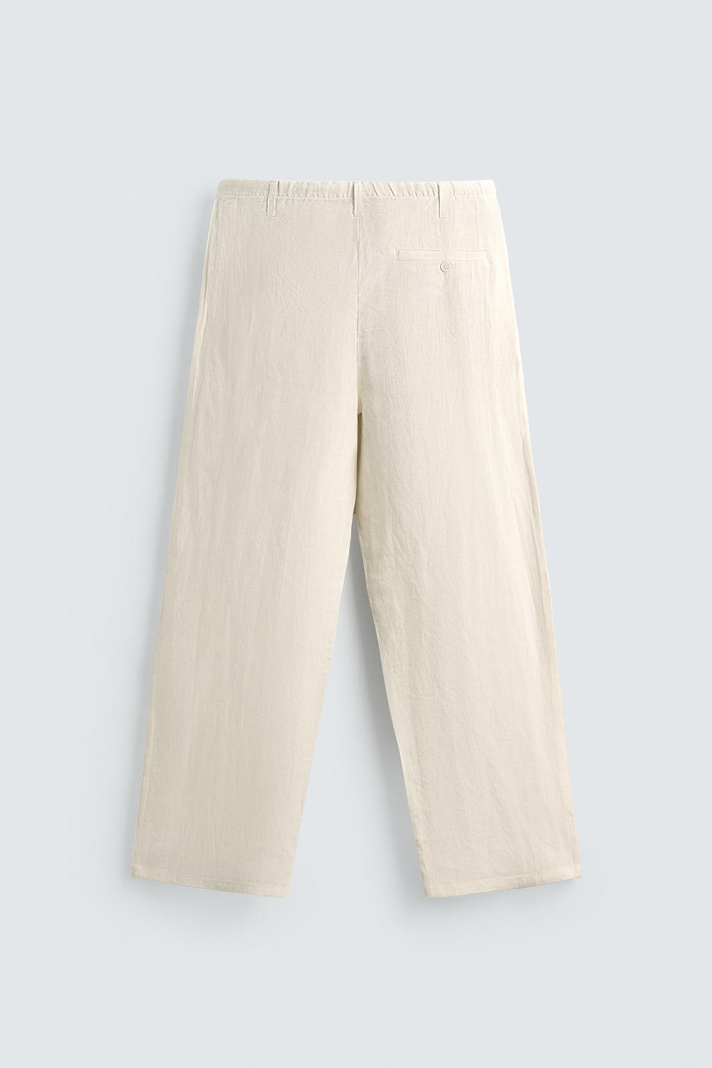 БРЮКИ СВОБОДНОГО КРОЯ ИЗ 100% ЛЬНА