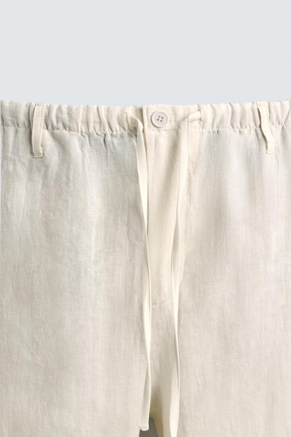 БРЮКИ СВОБОДНОГО КРОЯ ИЗ 100% ЛЬНА