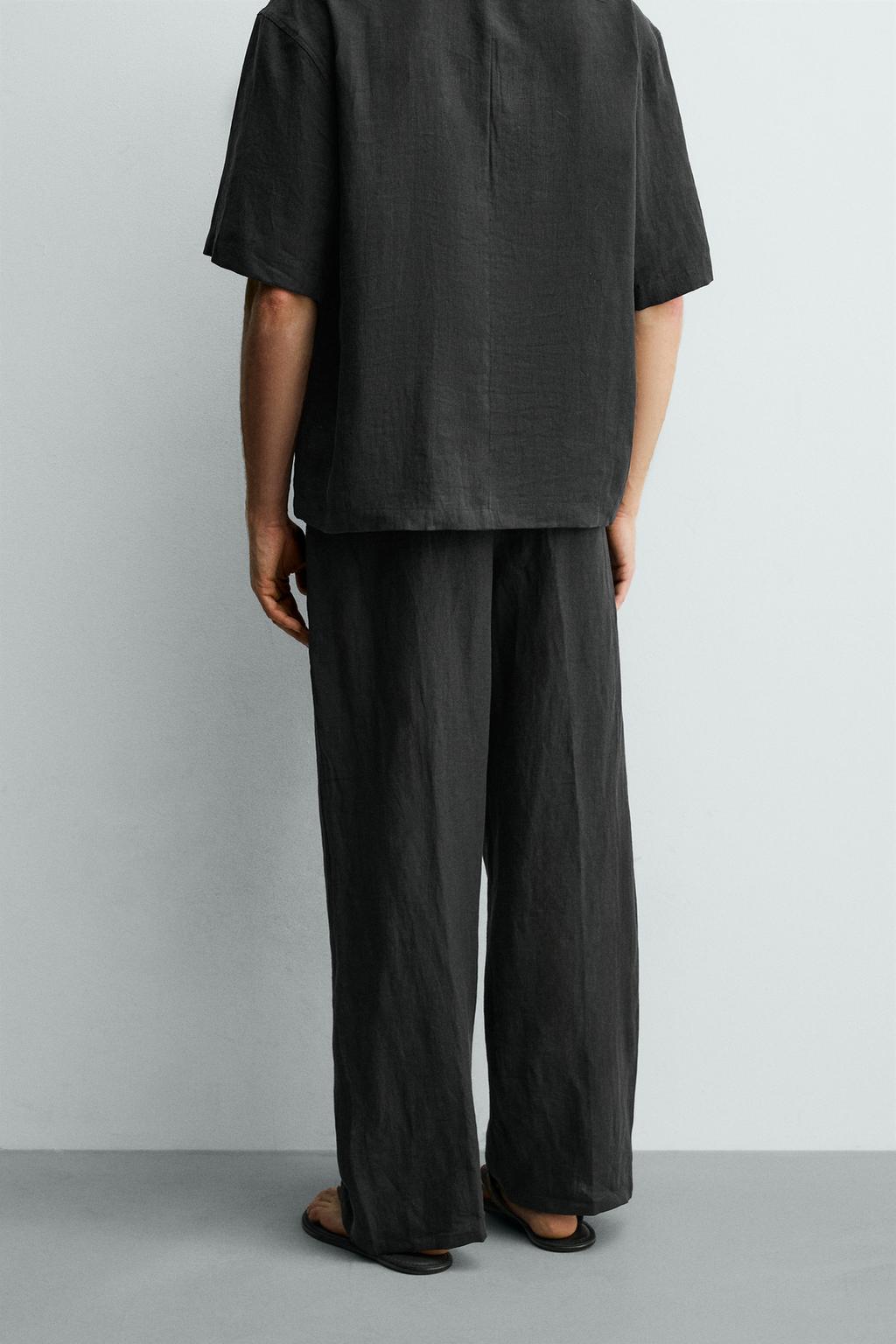 БРЮКИ RELAXED FIT ИЗ 100% ЛЬНА