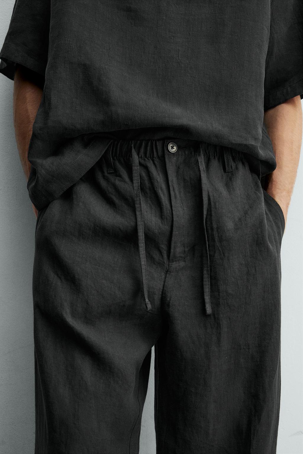 БРЮКИ RELAXED FIT ИЗ 100% ЛЬНА