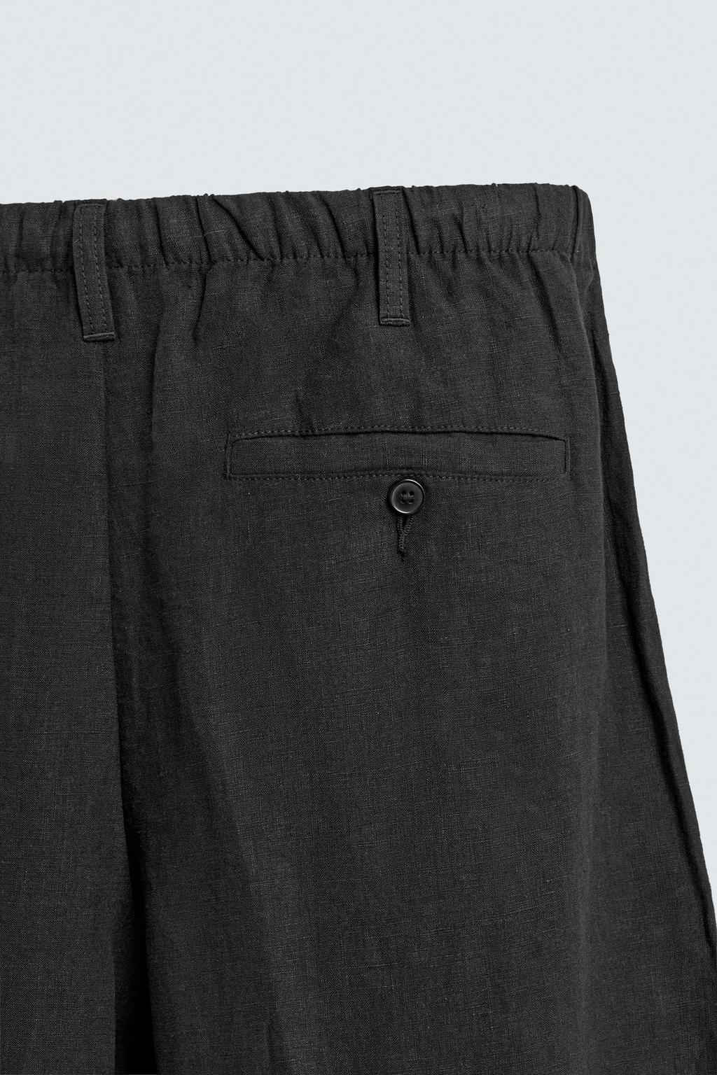 БРЮКИ RELAXED FIT ИЗ 100% ЛЬНА