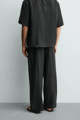 Брюки Relaxed Fit из 100% льна