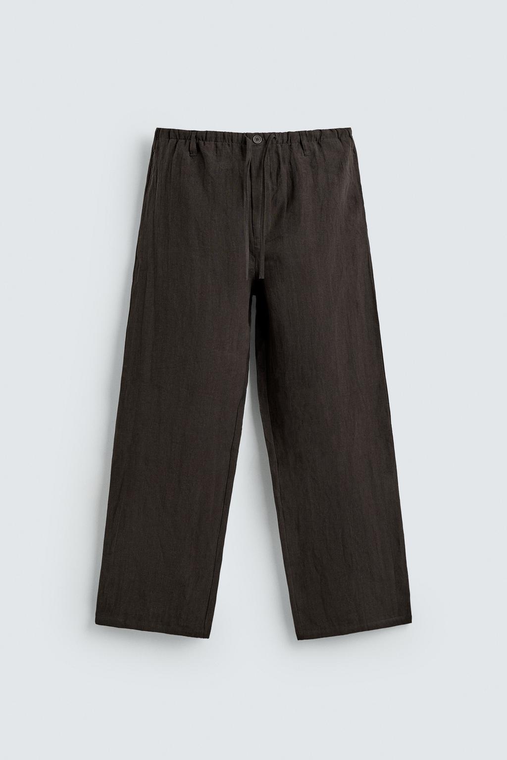 БРЮКИ СВОБОДНОГО КРОЯ ИЗ 100% ЛЬНА