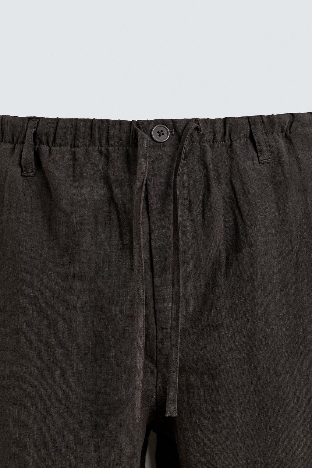 БРЮКИ СВОБОДНОГО КРОЯ ИЗ 100% ЛЬНА