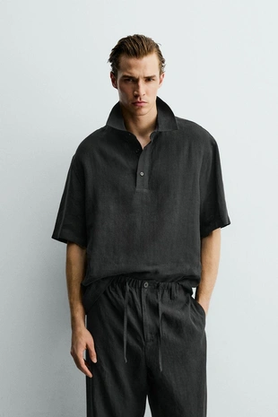 Поло из 100% льна- Заказать в России