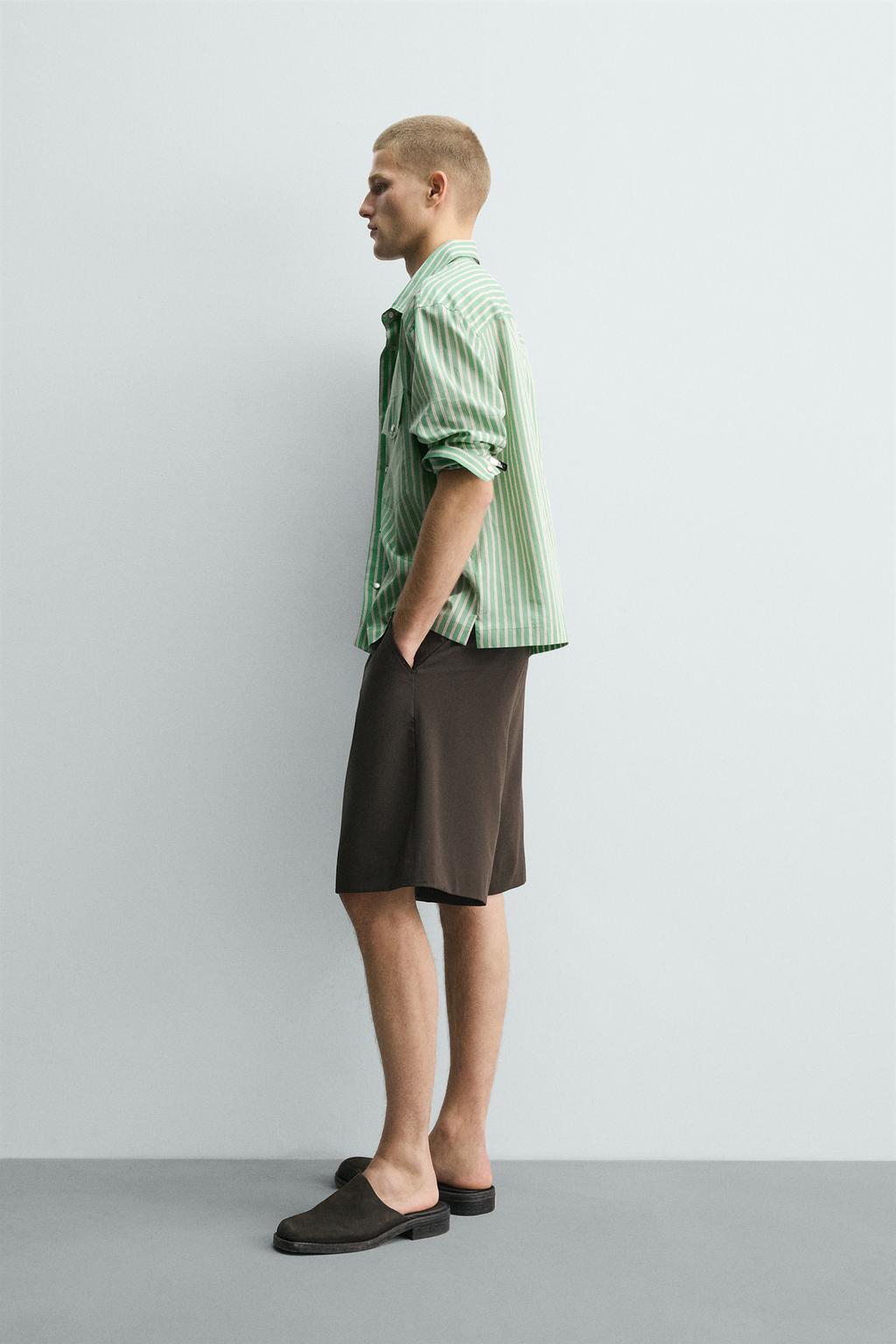 БЕРМУДЫ RELAXED FIT СО СКЛАДКАМИ