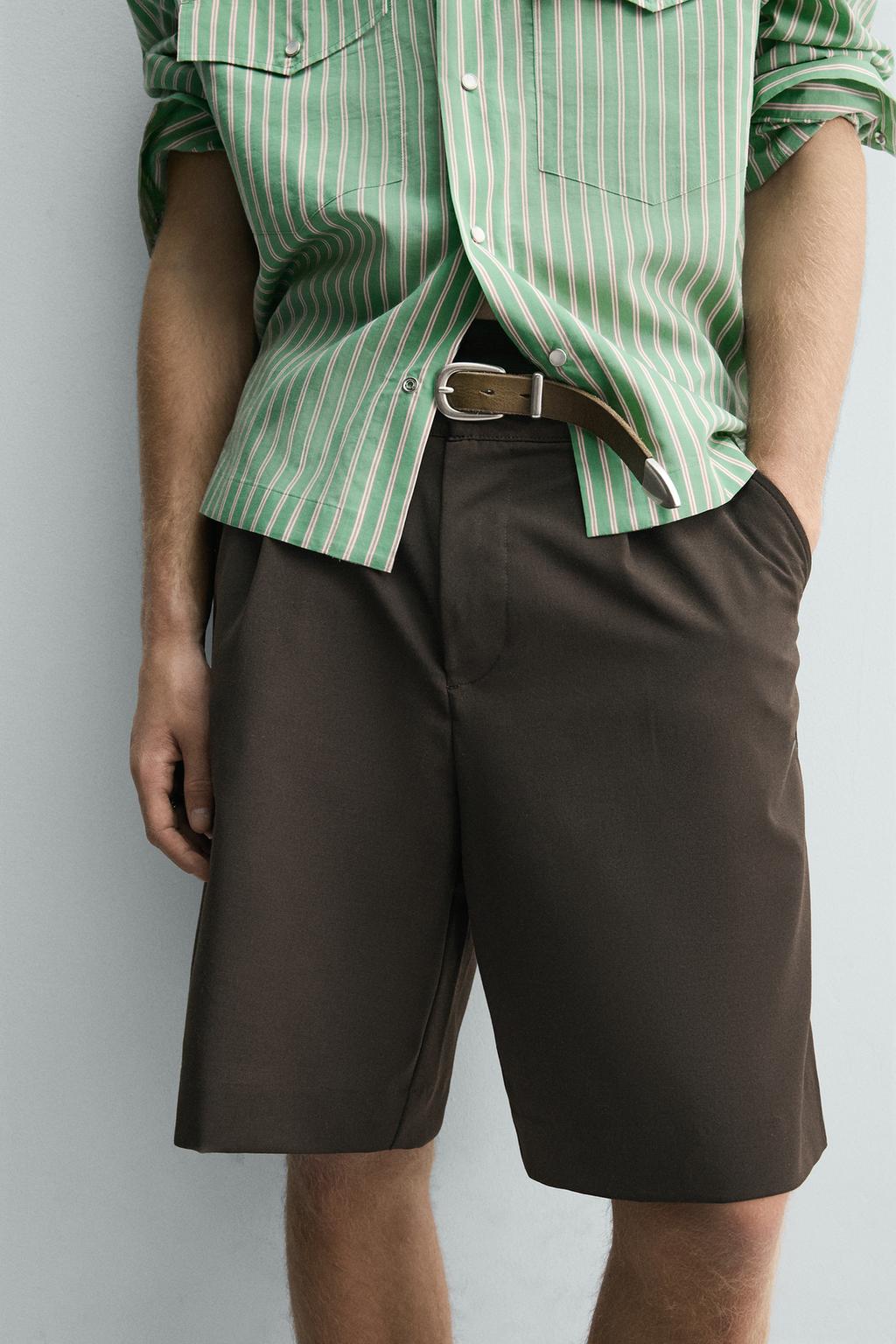 БЕРМУДЫ RELAXED FIT СО СКЛАДКАМИ