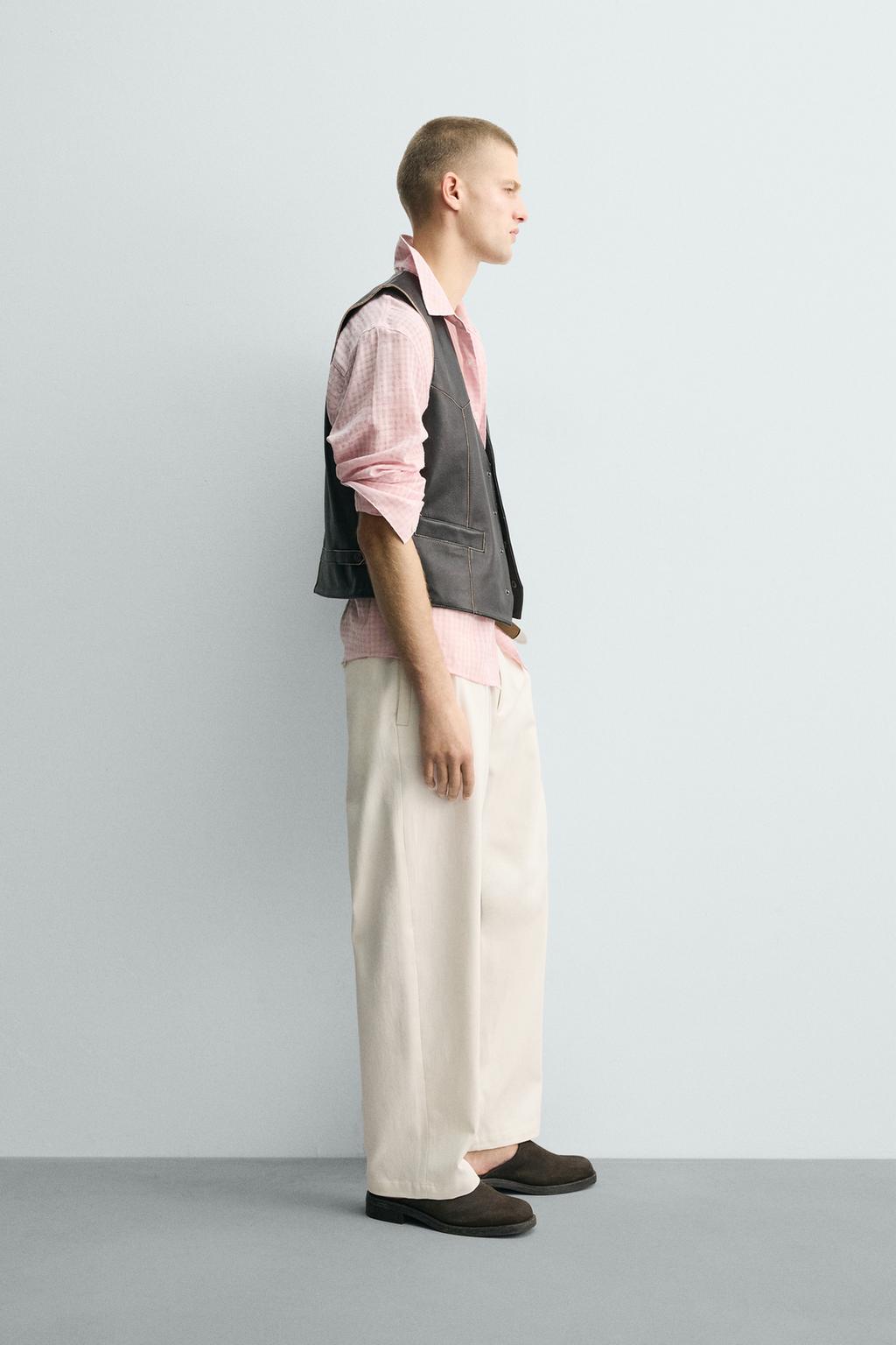 РУБАШКА СТРУЯЩЕГОСЯ ПОКРОЯ В КЛЕТКУ