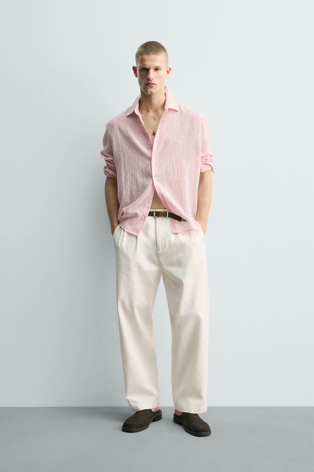 РУБАШКА СТРУЯЩЕГОСЯ ПОКРОЯ В КЛЕТКУ