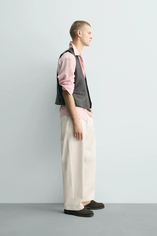 Рубашка струящегося покроя в клетку- Заказать в России