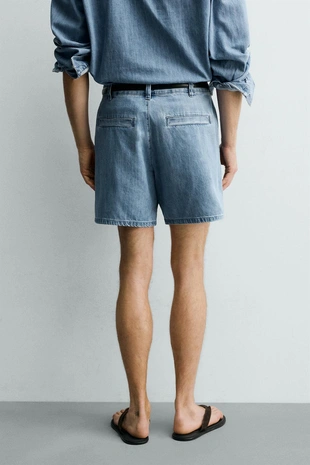 Шорты Relaxed Fit со складками- Заказать в России