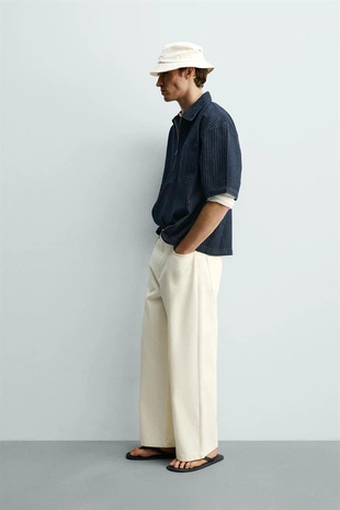 Денимовое поло в полоску- Заказать в России