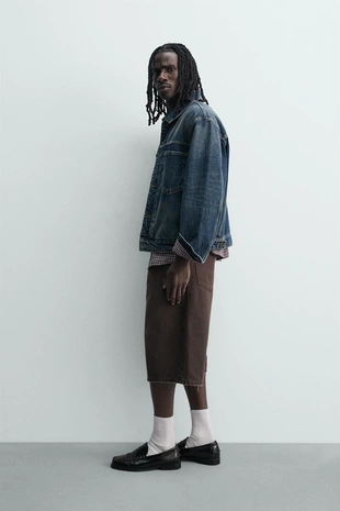 Джинсовые шорты Relaxed Fit- Заказать в России