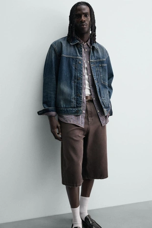 Джинсовые шорты Relaxed Fit- Заказать в России