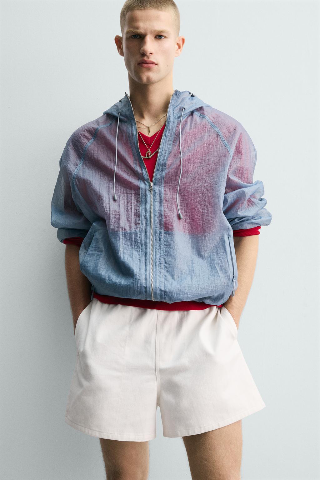 ШОРТЫ RELAXED FIT ИЗ РЕЛЬЕФНОЙ ТКАНИ