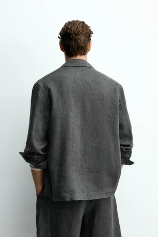 Куртка-рубашка из 100% льна- Заказать в России