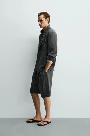 Куртка-рубашка из 100% льна- Заказать в России